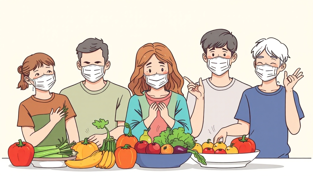 백혈병 환자 일상 관리 및 주의사항 (illustration 스타일)