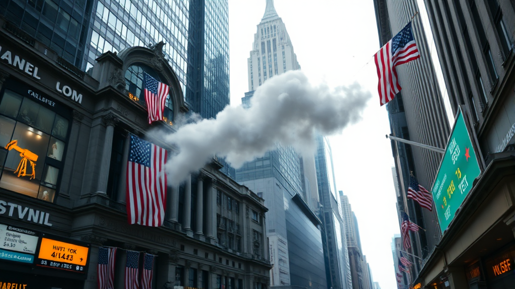 글로벌 이슈와 미국 증시의 상관관계 (realistic 스타일)