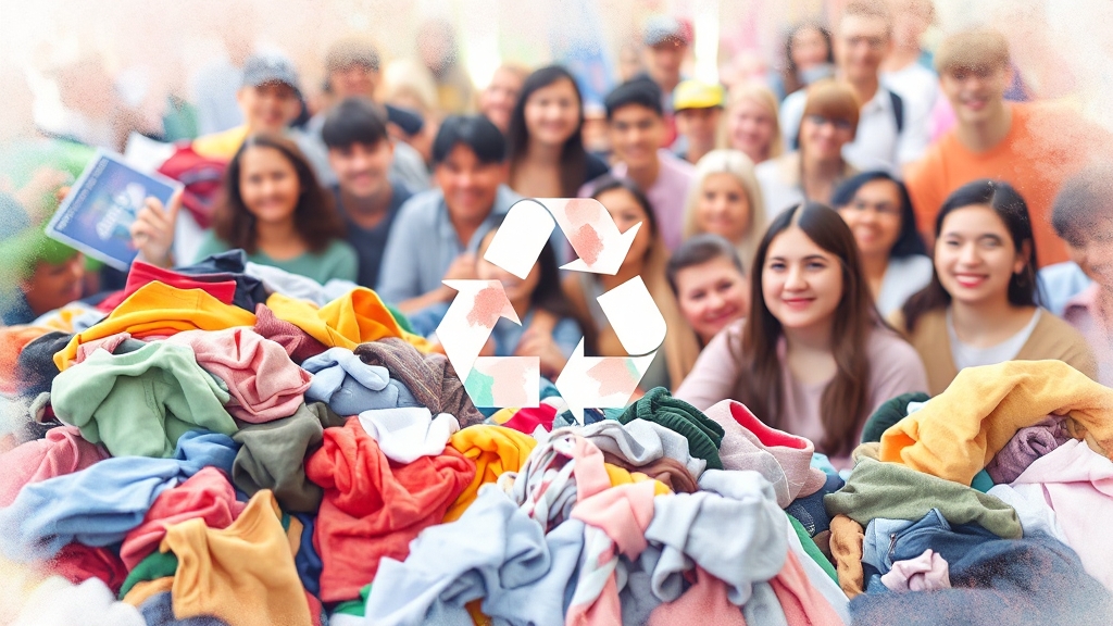 헌옷 재활용, 함께 동참해요! (watercolor 스타일)