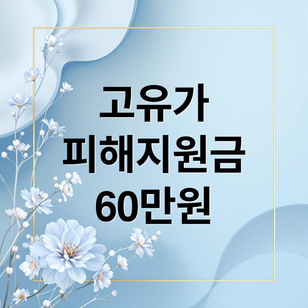 고유가
피해지원금
60만원 (고유가지원금 60만원 신청)