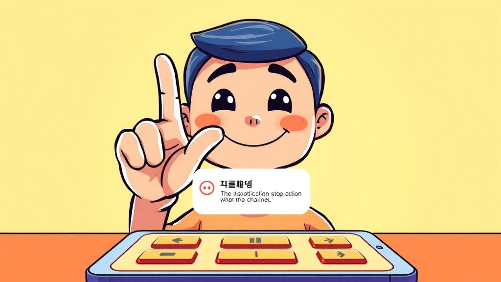 채널 이용 시 꼭 알아둘 점 (cartoon 스타일)