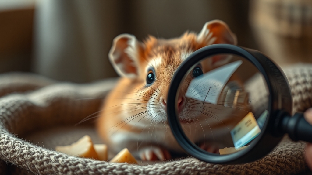 노령 햄스터 관리 (realistic 스타일)