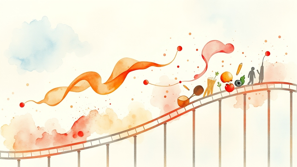 혈당 스파이크란? (watercolor 스타일)