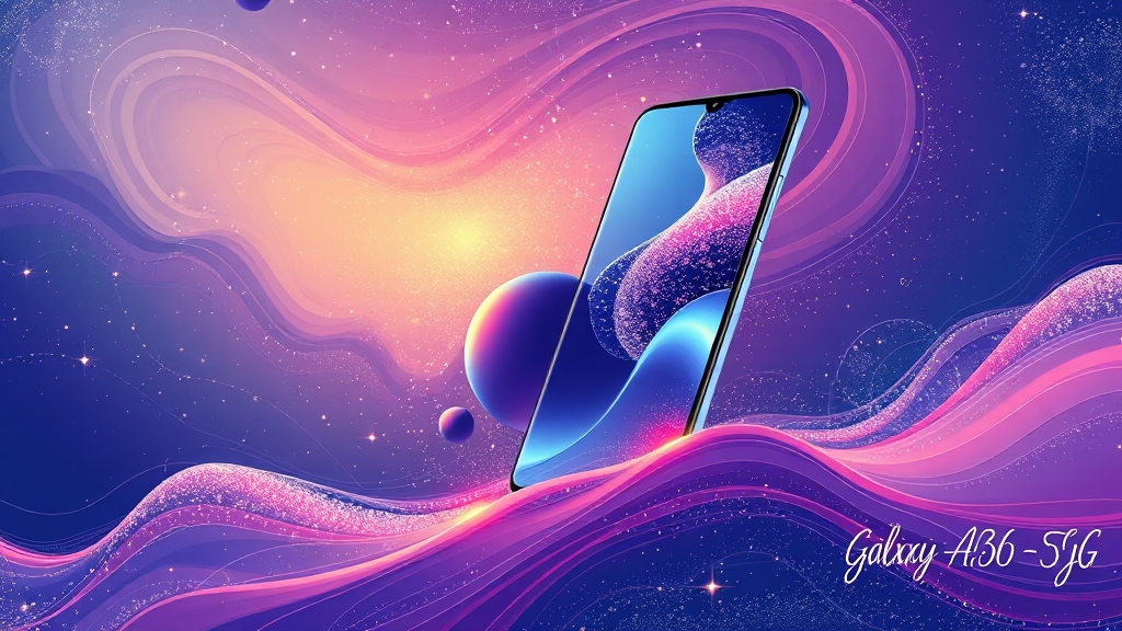 갤럭시 A36: 출시일 및 스펙 요약 (illustration 스타일)