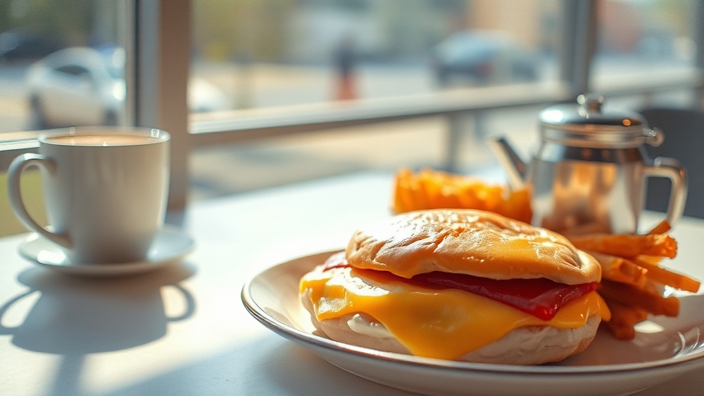 맥모닝 세트 (watercolor 스타일)