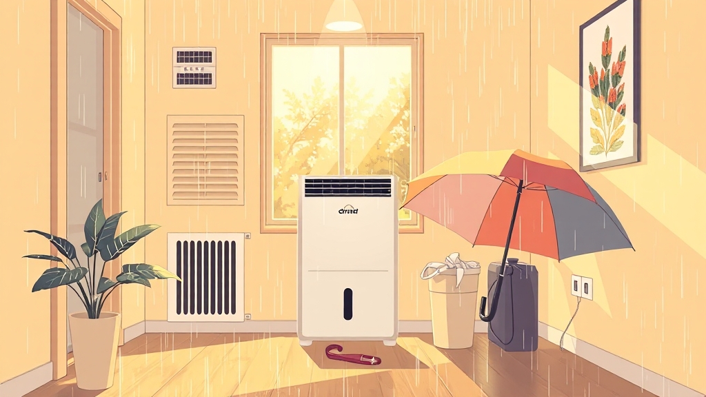 장마 기간, 생활 꿀팁 대방출 (illustration 스타일)