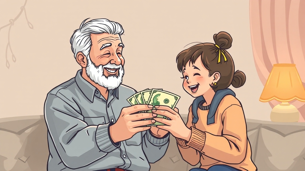 손주 증여, 스마트 절세 전략 (illustration 스타일)
