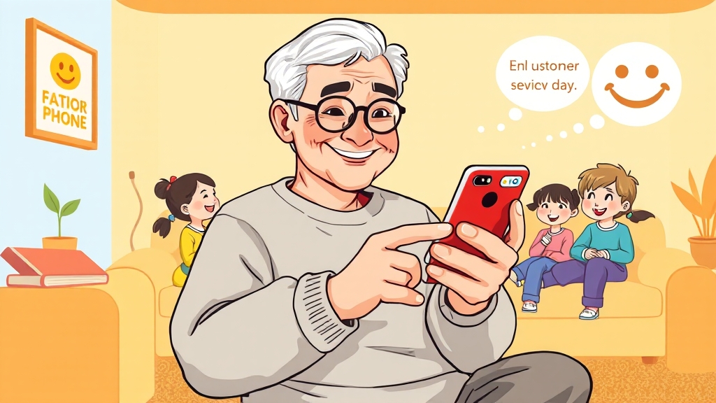 고령층을 위한 사용 팁 (cartoon 스타일)