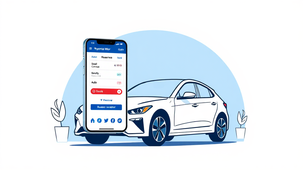 서비스센터 예약 방법 분석 (illustration 스타일)