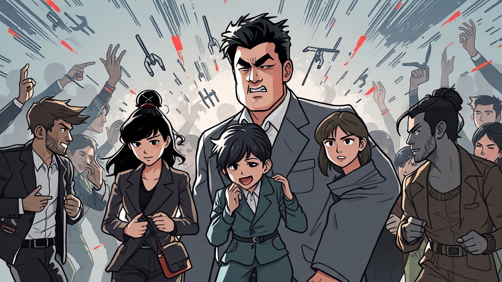 주요 등장인물, 누가 나오고 관계는? (cartoon 스타일)