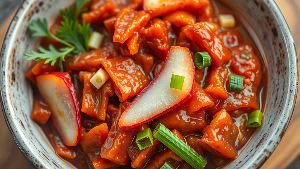 김칫소 버무리기 핵심 비법 (realistic 스타일)