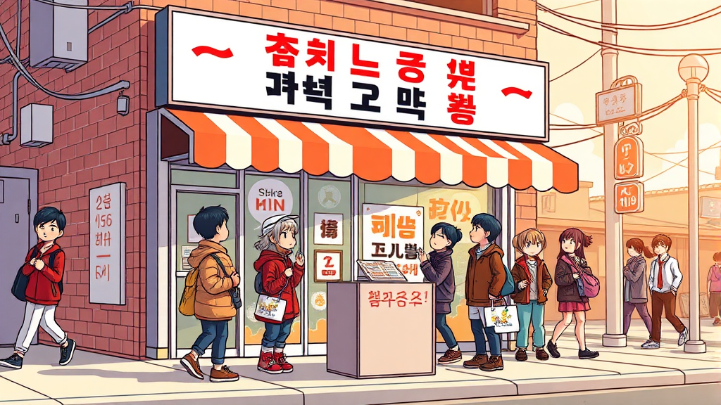 폐업 위기와 학생 지원 (cartoon 스타일)