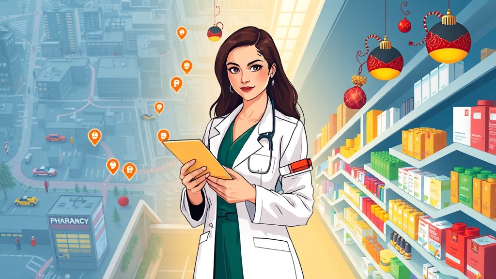 휴일 약국 검색, 꿀팁 대방출! (illustration 스타일)