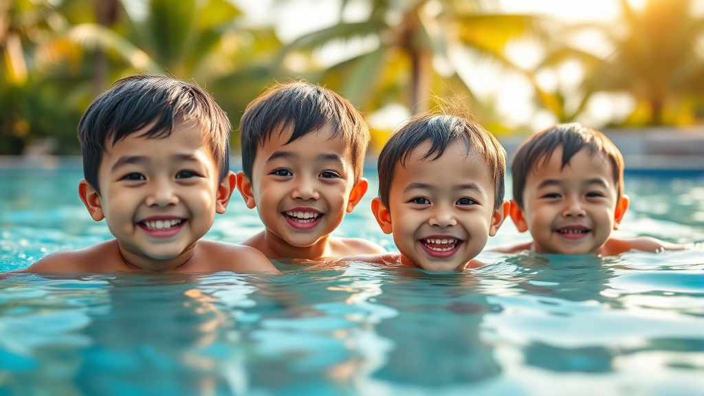 아이 동반 가족 후기: 즐거움 가득 (realistic 스타일)