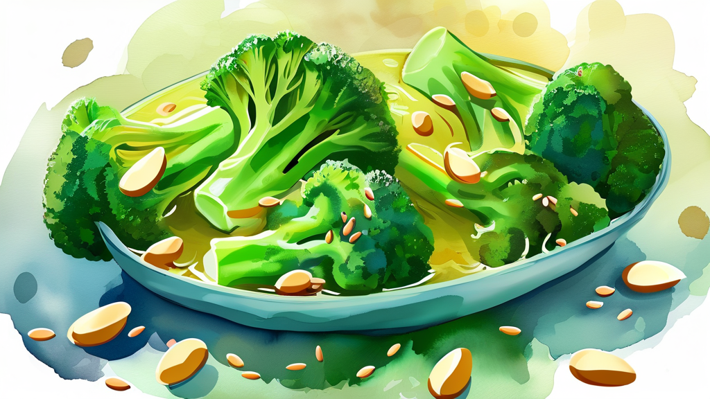 영양 손실 없이 브로콜리 데치기 & 조리법 (watercolor 스타일)
