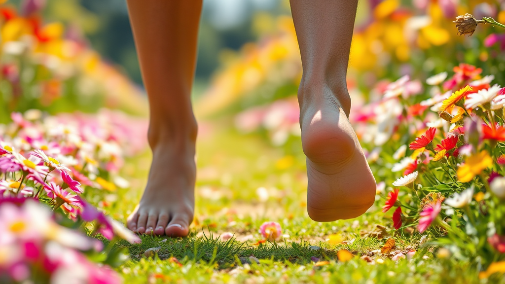 발바닥 통증, 이제 안녕! (realistic 스타일)