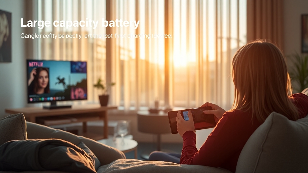 배터리 수명 및 사용 시간 (realistic 스타일)