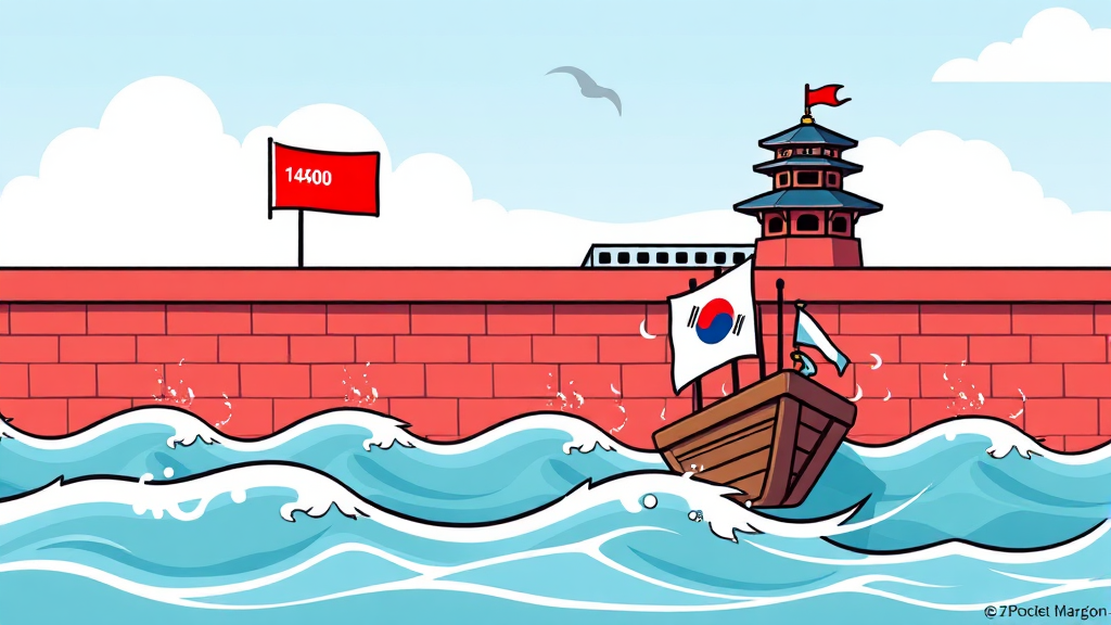 정부의 환율 방어 노력 (cartoon 스타일)