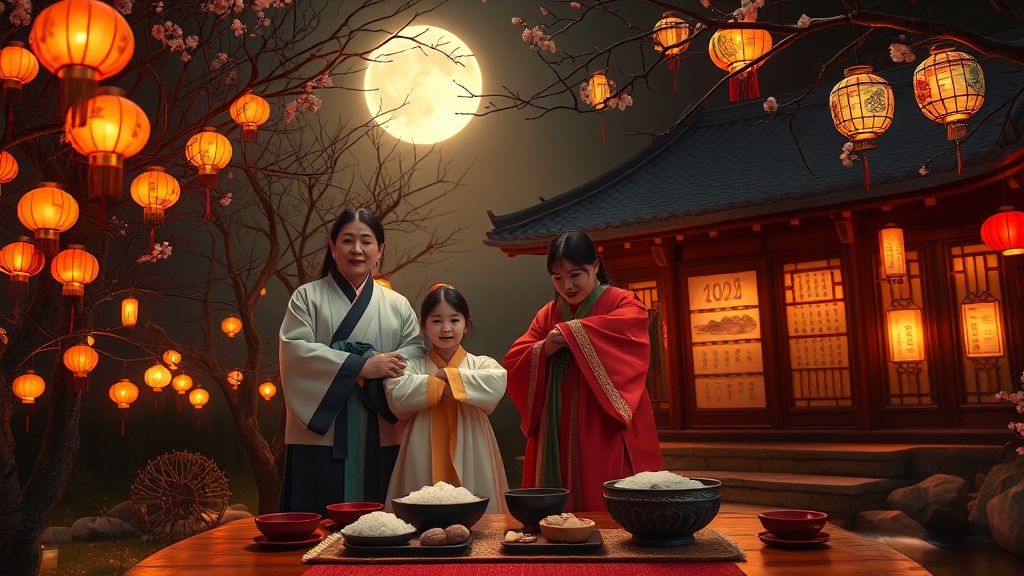 음력 vs 양력, 뭐가 다를까? (realistic 스타일)