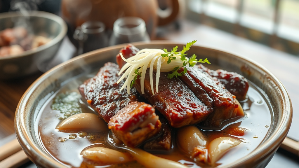 온심옥 갈비탕 맛의 비결 (realistic 스타일)