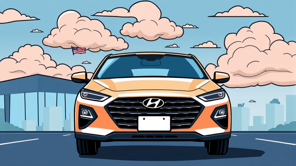 트럼프 관세 폭탄, 현대차 생존 전략과 주가 전망 7 관세 부과 시 현대차 경쟁력 및 실적 영향 (cartoon 스타일)