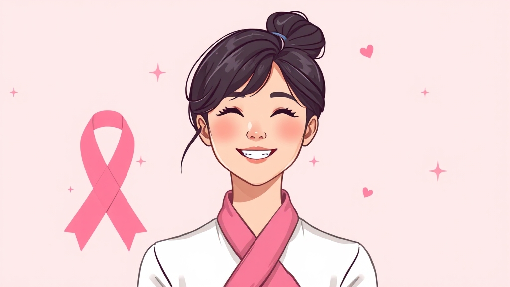 박미선, 유방암 투병 공개 이유 (illustration 스타일)