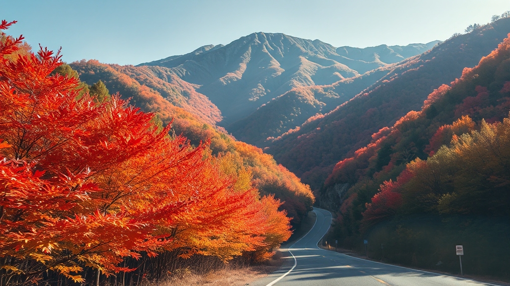 계절별 매력: 단풍 & 설경 (realistic 스타일)
