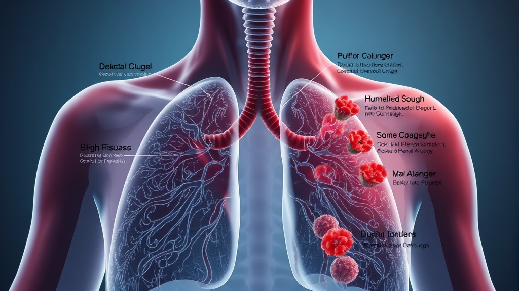 숨겨진 질환의 신호? 마른 기침과 관련된 질병들 (realistic 스타일)