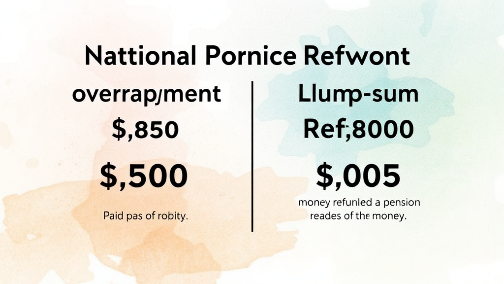 과납금 환급금과 반환일시금의 차이 (watercolor 스타일)
