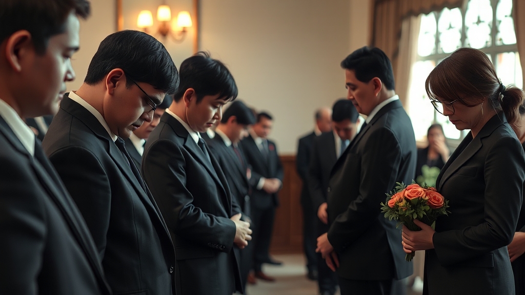 장례식장 내 행동 예절 (realistic 스타일)