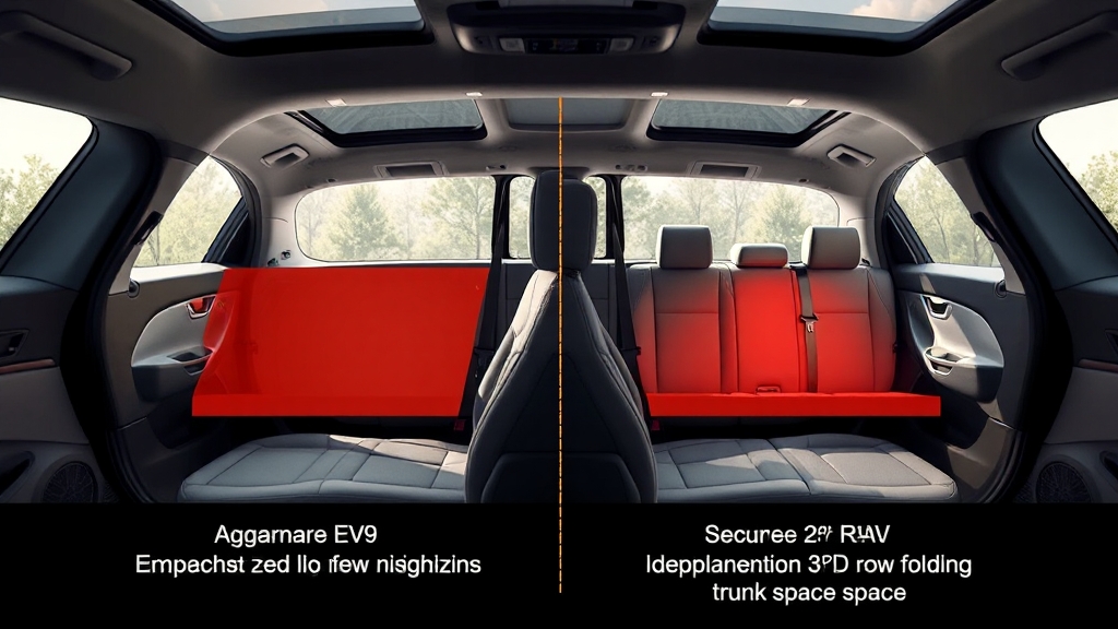 EV9 디자인 및 실내 공간 비교 (realistic 스타일)