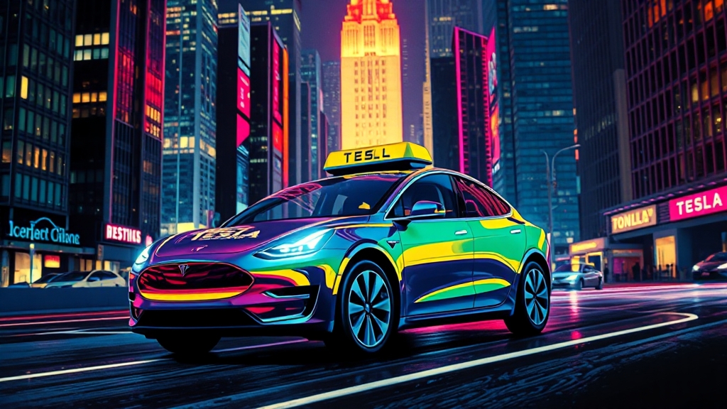 로보택시, 어디까지 왔나? (popart 스타일)