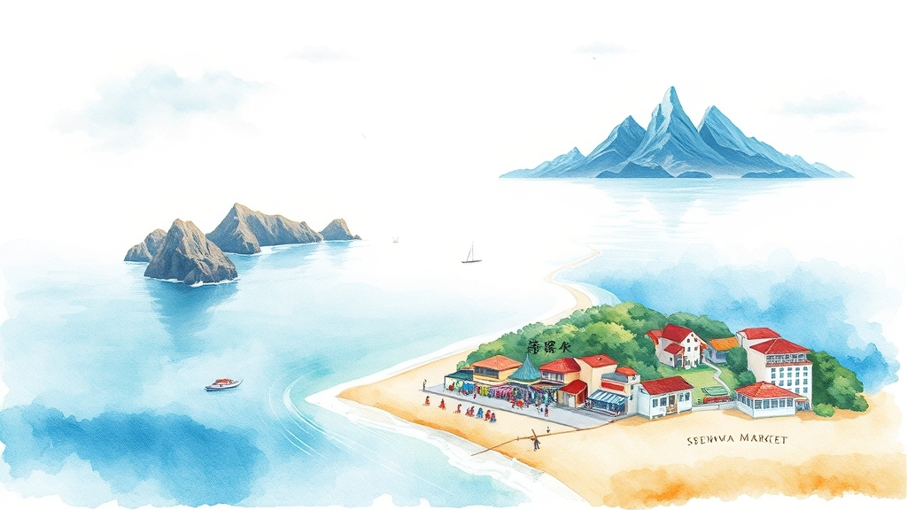 지역별 관광 명소 (watercolor 스타일)