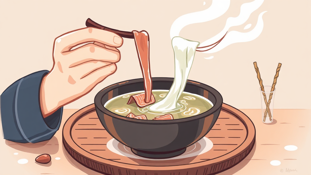 침향환을 따뜻한 물과 함께 복용하는 모습을 묘사한 이미지