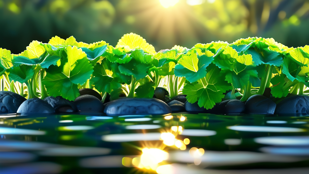 미나리의 다양한 건강 효과 탐구 (realistic 스타일)