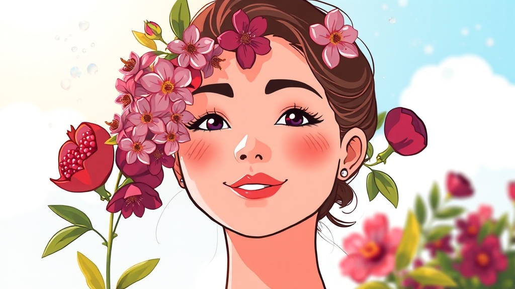 엘라그산, 피부 미백과 노화 방지에도 효과적일까요? (cartoon 스타일)