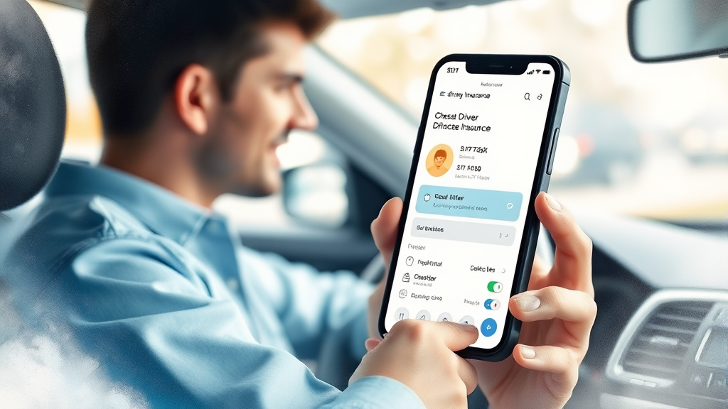 간편하게 운전자보험 조회하는 방법 (watercolor 스타일)