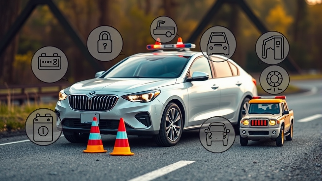 현대해상 긴급출동 서비스, 어떤 항목들을 지원하나요? (realistic 스타일)