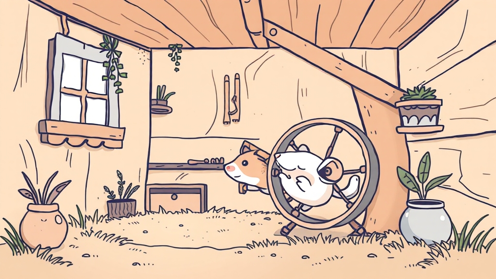 쾌적한 햄스터 집 만들기 (illustration 스타일)