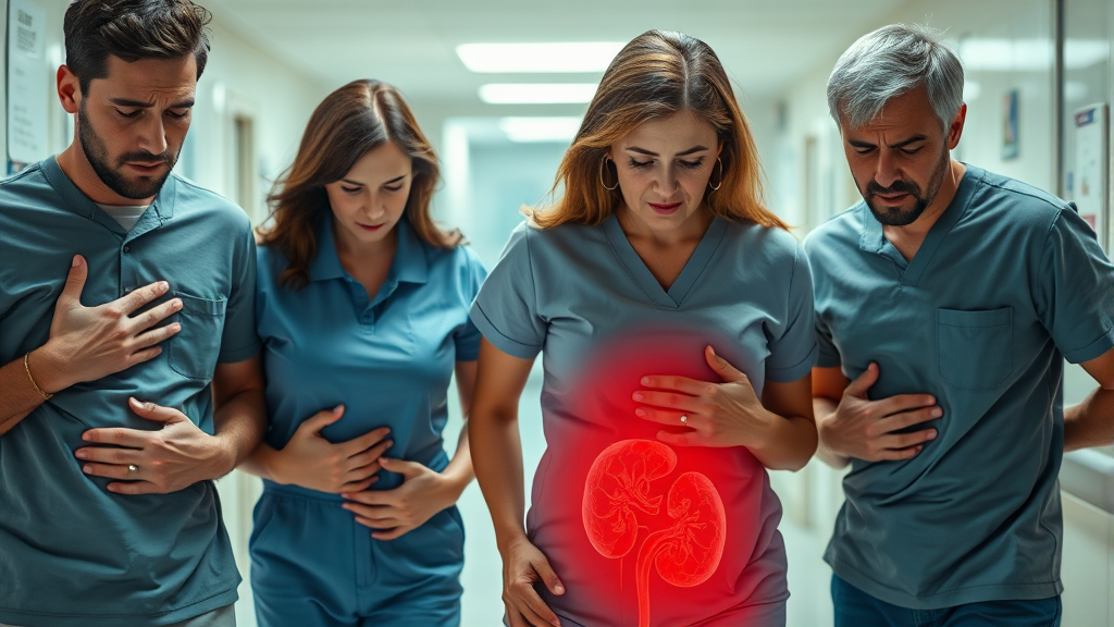 맹장염과 혼동되는 질환 (realistic 스타일)