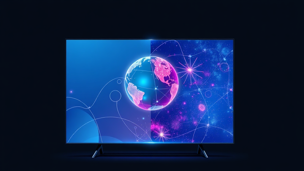 디스플레이 기술 진화 (illustration 스타일)