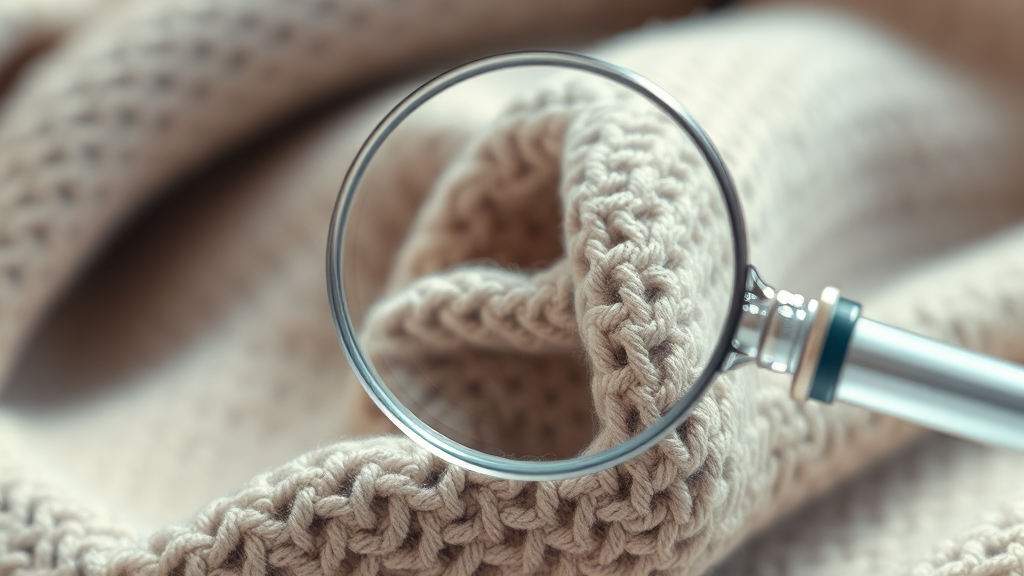 니트 구매 전 체크리스트 (realistic 스타일)