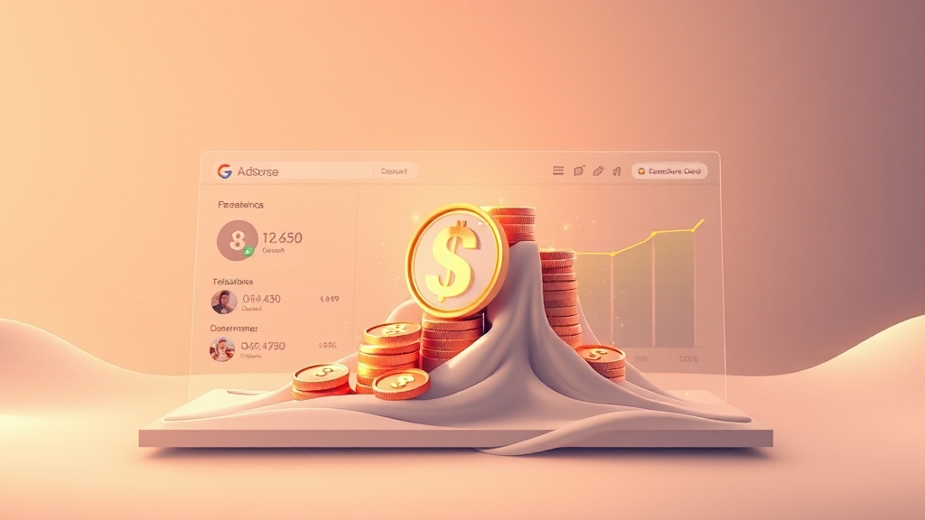 애드센스 수익 수령 및 관리 (illustration 스타일)