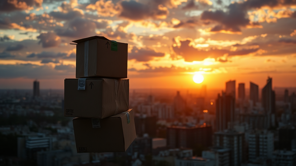 새벽배송 문제 해결 대안 모색 (realistic 스타일)