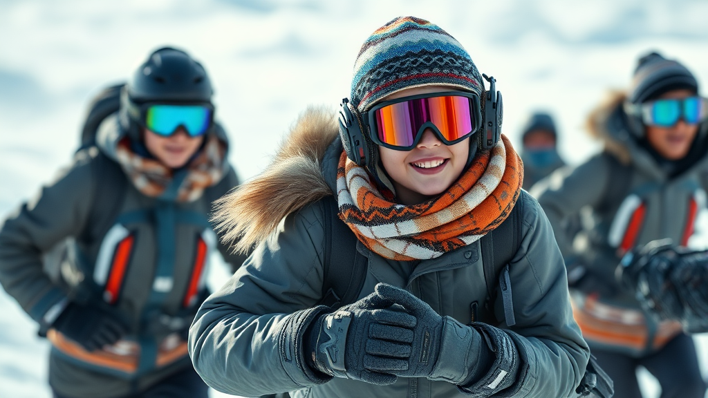 겨울철 운동 복장 핵심 (realistic 스타일)