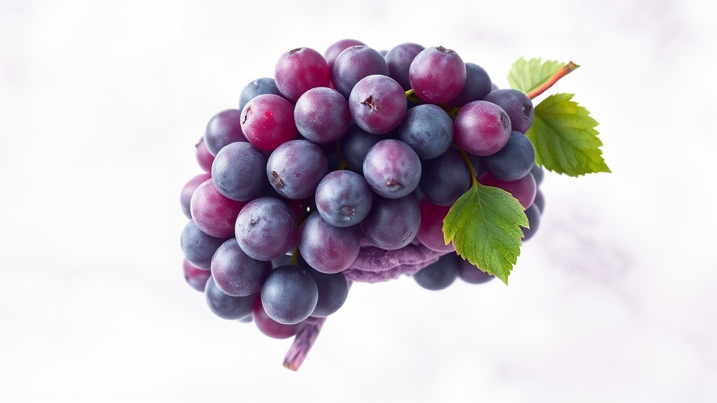 포도 껍질 레스베라트롤: 치매 예방과 뇌 건강의 비밀 6 치매 예방을 위한 식단: 포도와 함께하는 뇌 건강 관리법 (watercolor 스타일)