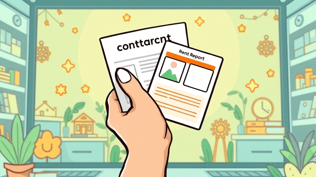 전월세 신고, 이렇게 간편하게! (cartoon 스타일)