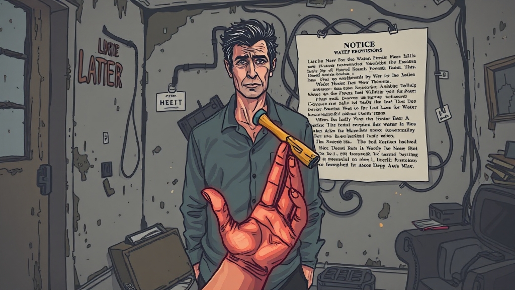 임대인 책임 vs 임차인 권리 (illustration 스타일)