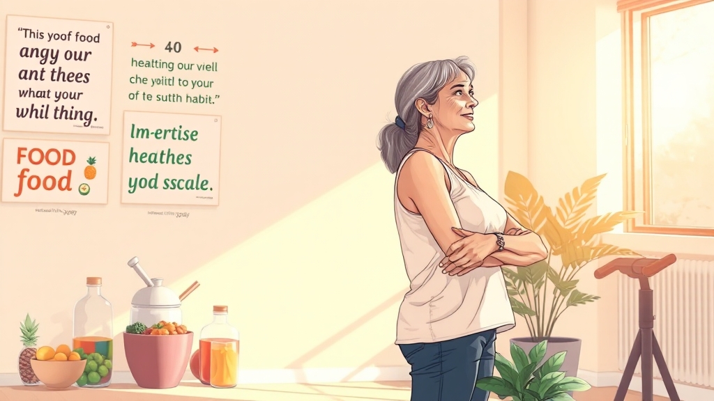 다이어트 준비 및 목표 설정 (illustration 스타일)