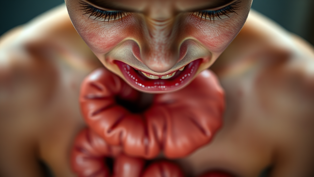 위염이란? 원인과 증상 (realistic 스타일)